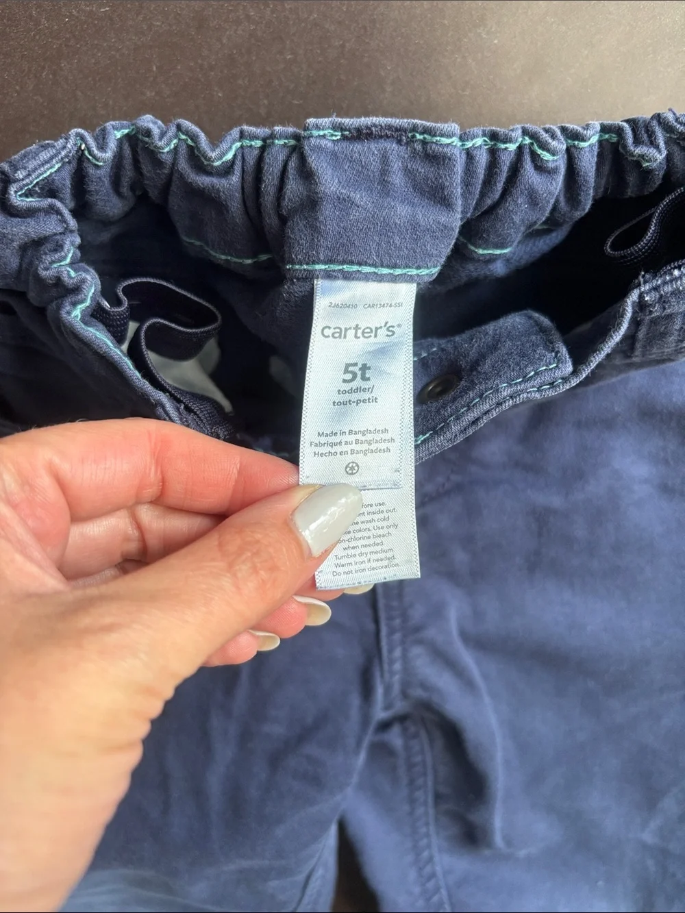 Carter's Dark Blue Pull-On Stretch Pants